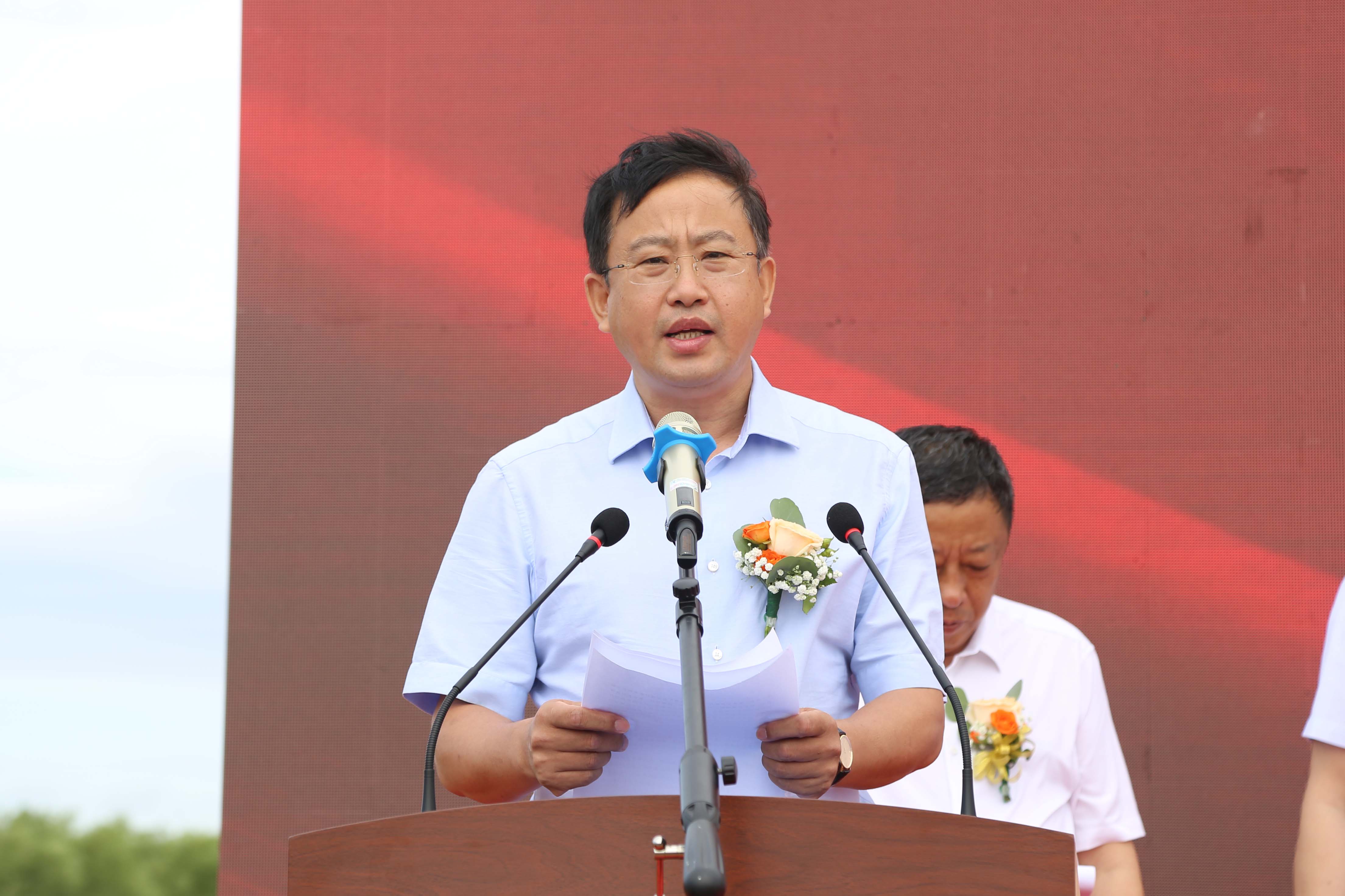 全省交通运输基础设施建设“夏季攻势”启动誓师大会在公司吉黑高速项目举行(图2)