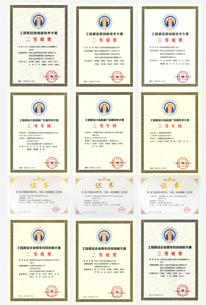 公司在第六届工程建设行业科技创新大会中斩获27项奖项(图1)