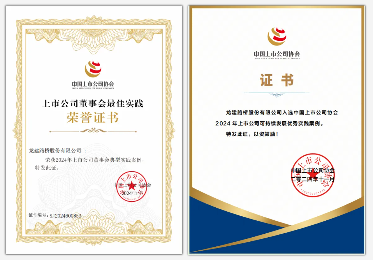 新年开门红 | 公司董事会建设与ESG工作荣获多项荣誉(图1)
