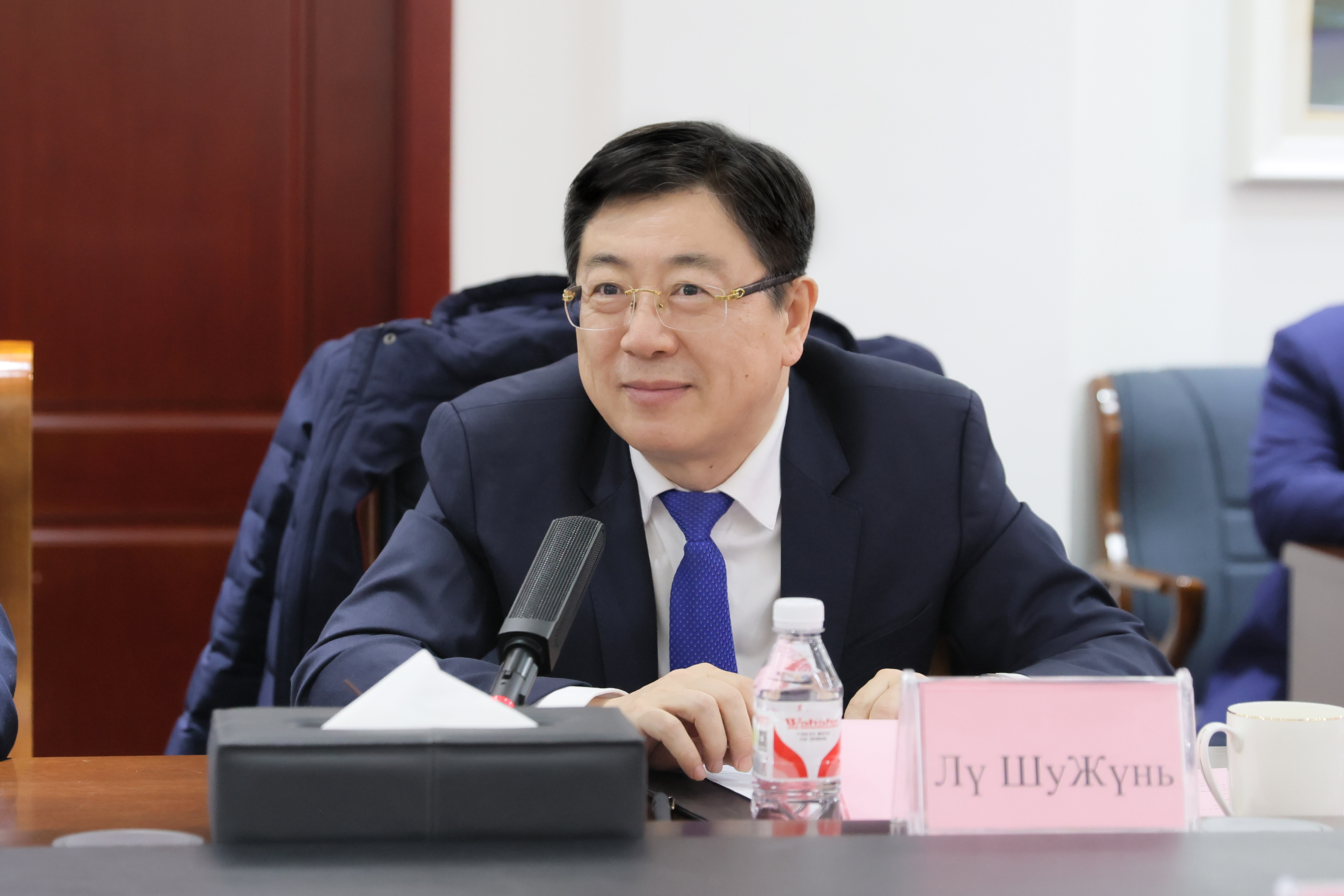 蒙古国财政部部长扎布赫楞在哈与黑龙江省外事办和PA视讯座谈交流(图5)